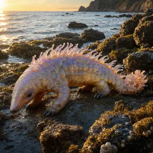 Pangolin + Sea anemone